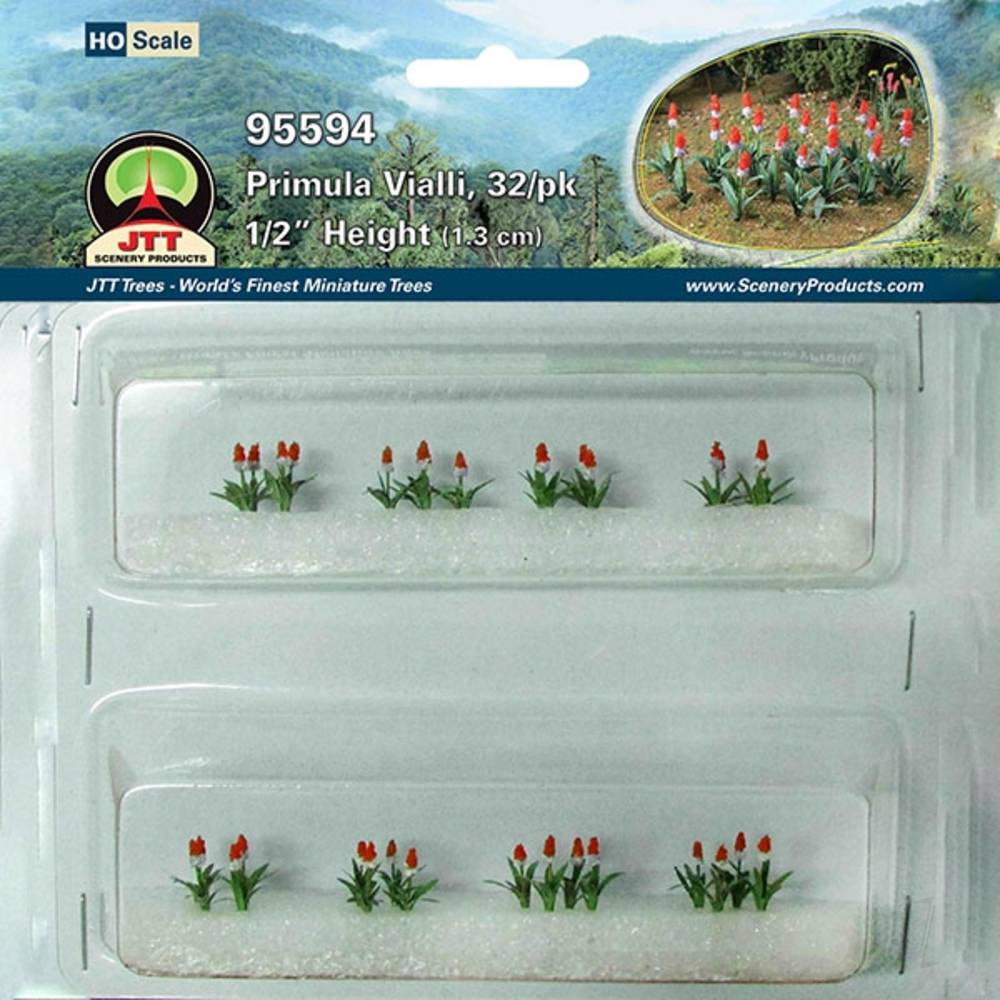 JTT Primula Vialli, HO-Scale, (32 per pack) 95594