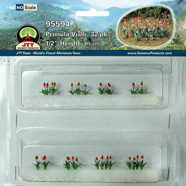 JTT Primula Vialli, HO-Scale, (32 per pack) 95594