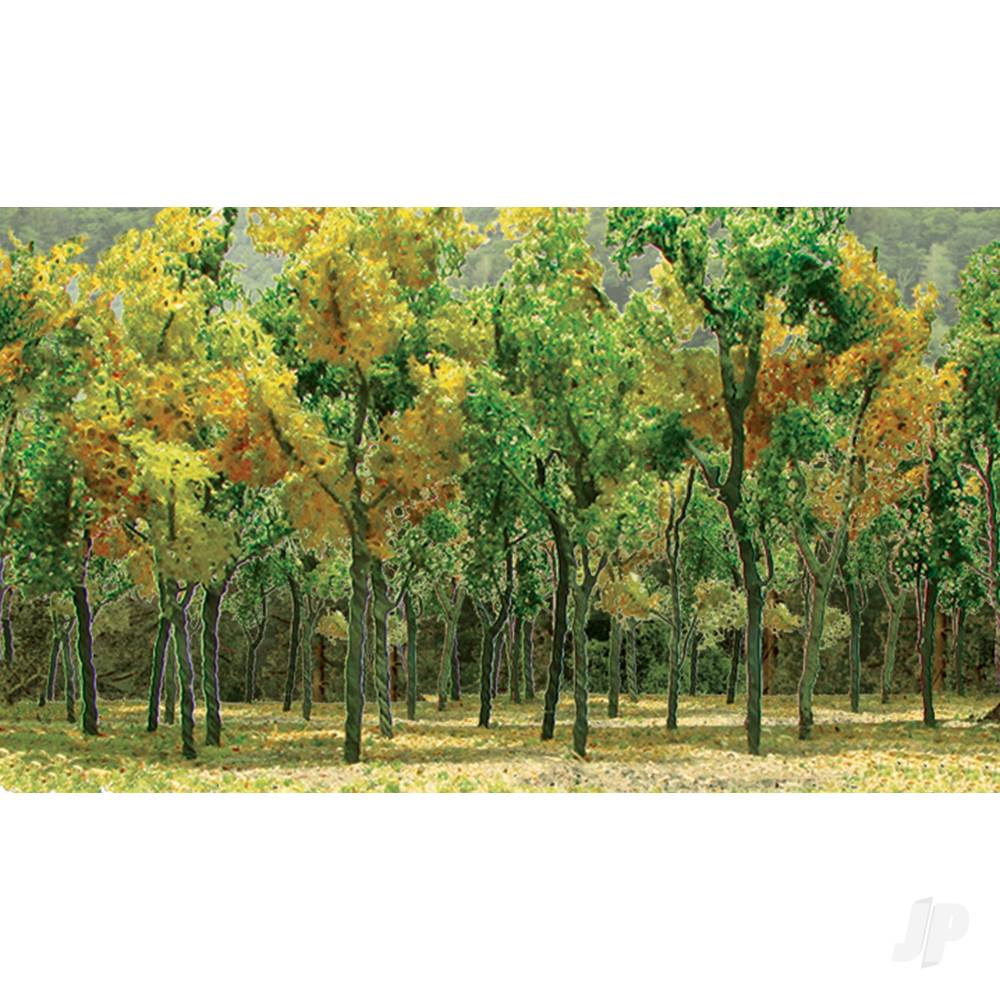 JTT Woods Edge Trees, Fall Mixed, N-Scale, (15 per pack) 95622