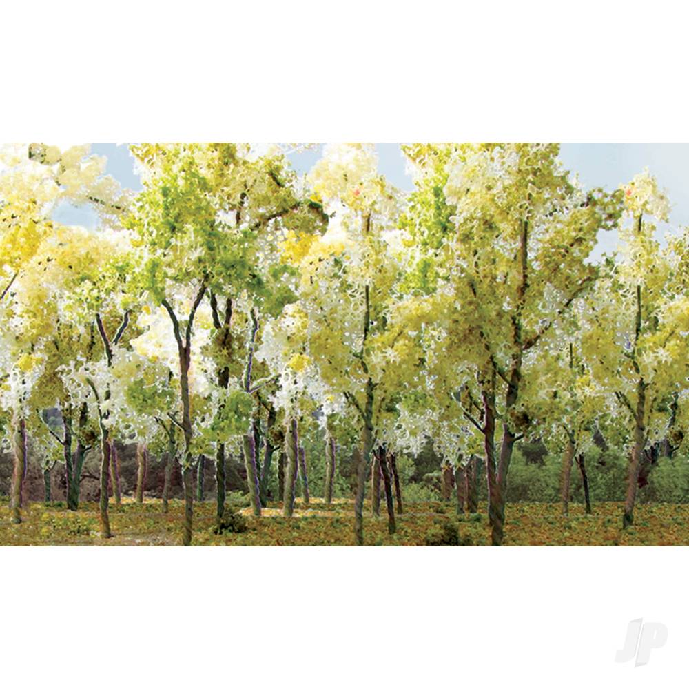 JTT Woods Edge Trees, Beige Green, O-Scale, (5 per pack) 95627