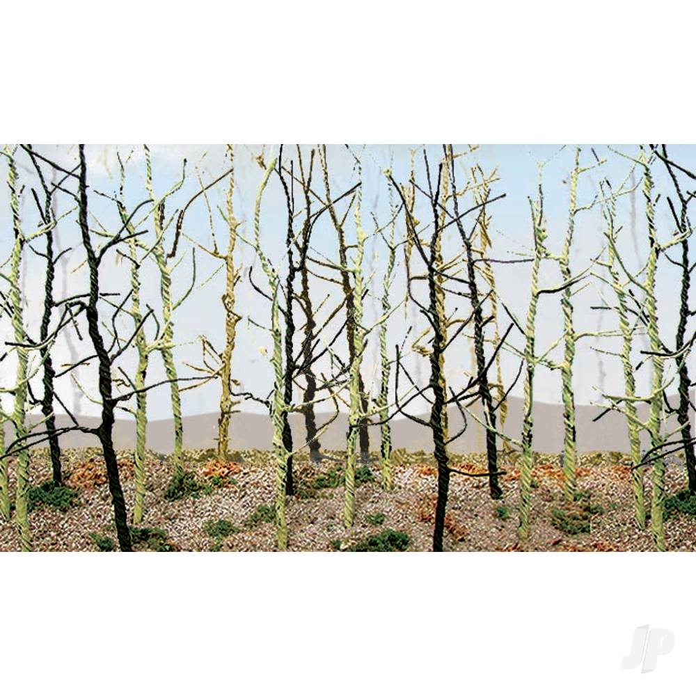 JTT Woods Edge Trees, Bare Green, HO-Scale, (14 per pack) 95629