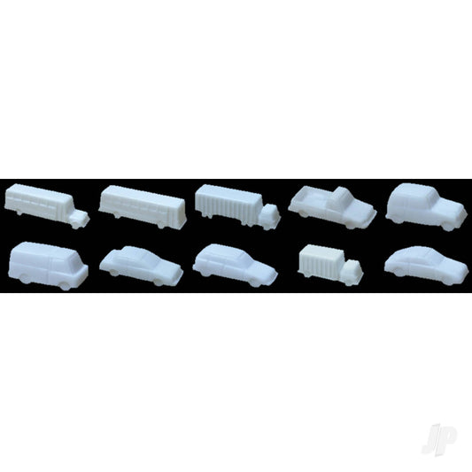 JTT Mixed Styles, White, 1/16in=1'-0in 1:200, (10 per pack) 97004