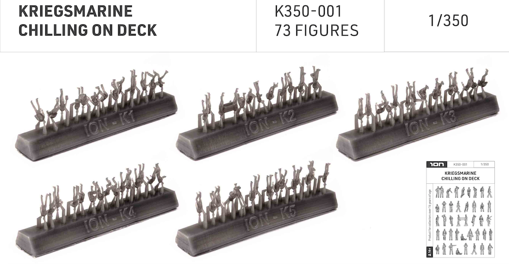 ION Model K350-001 1:350 KRIEGSMARINE CHILLING ON DECK