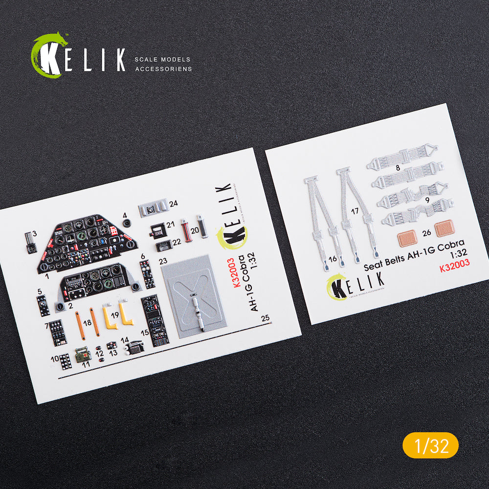 Kelik K3D32003 1:32 Bell AH-1G Cobra interior