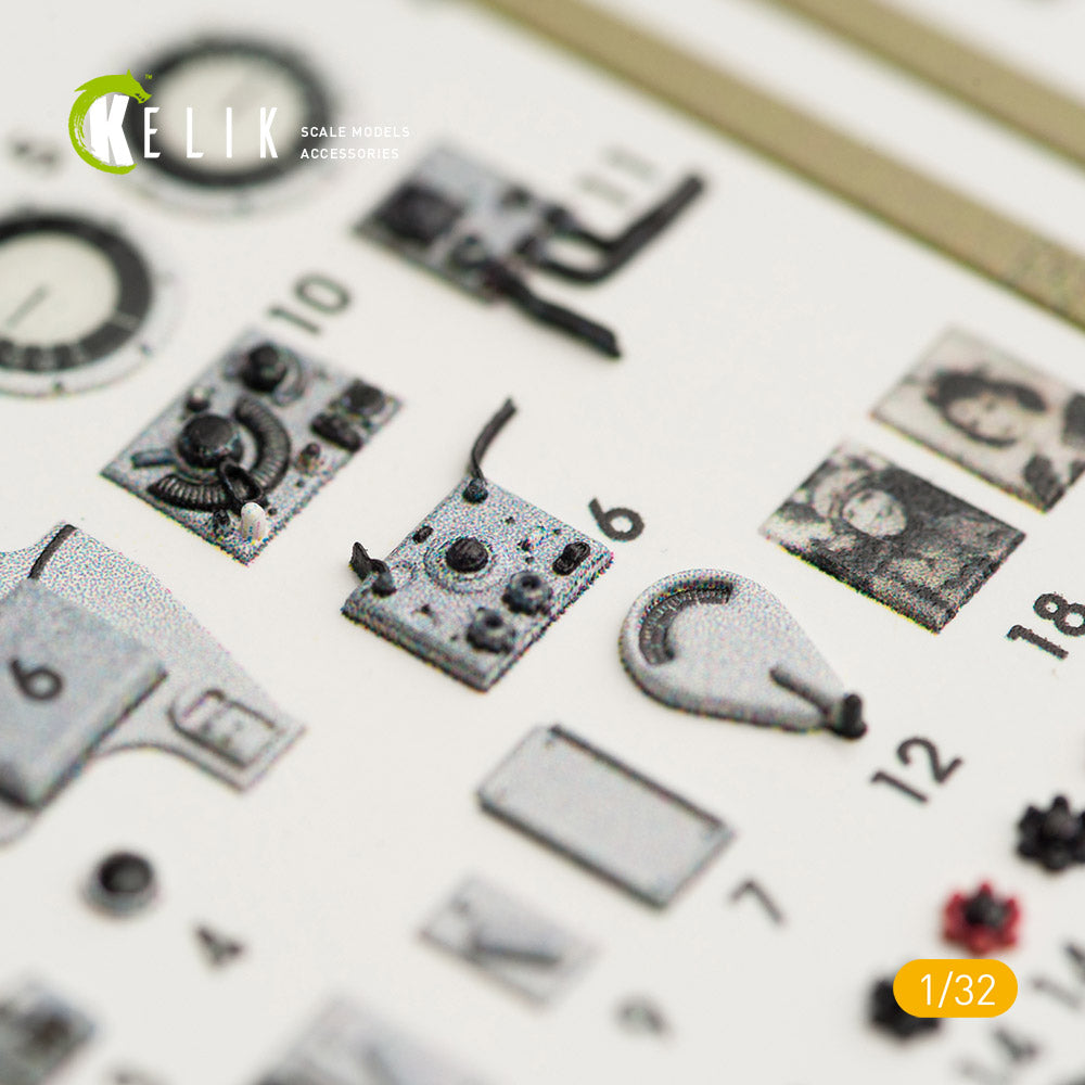 Kelik K3D32004 1:32 Yakovlev Yak-9T interior