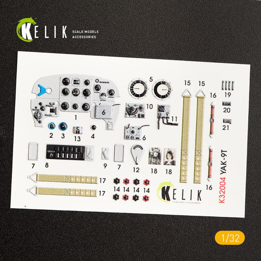 Kelik K3D32004 1:32 Yakovlev Yak-9T interior