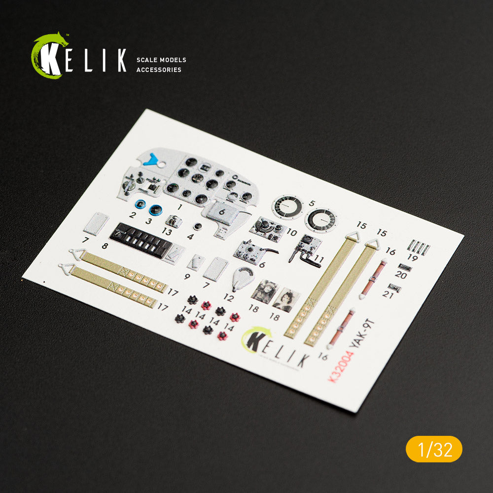 Kelik K3D32004 1:32 Yakovlev Yak-9T interior