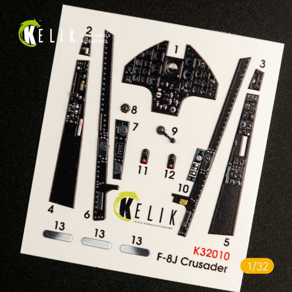 Kelik K3D32010 1:32 Vought F-8J Crusader- Interior 3D-Decal