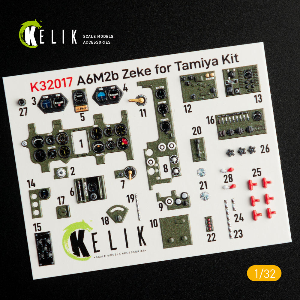 Kelik K3D32017 1:32 Mitsubishi A6M2B Zeke