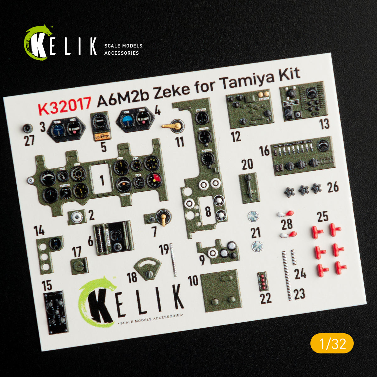 Kelik K3D32017 1:32 Mitsubishi A6M2B Zeke
