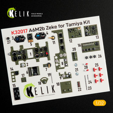 Kelik K3D32017 1:32 Mitsubishi A6M2B Zeke