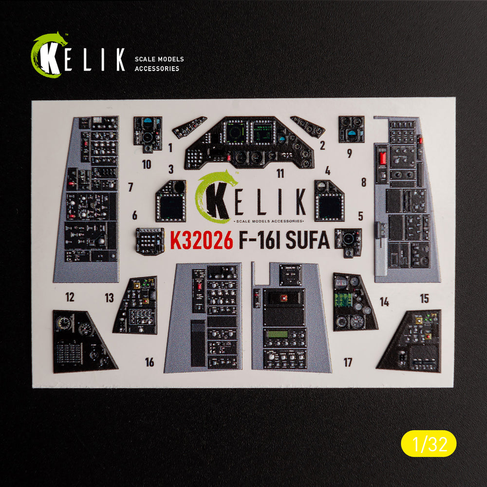Kelik K3D32026 1:32 Lockheed-Martin F-16I Fighting Flcon "Sufa"