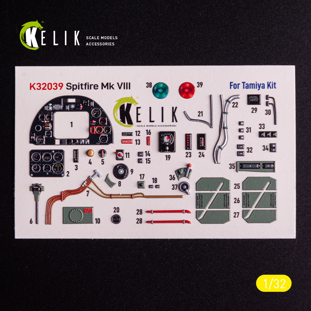 Kelik K3D32039 1:32 Supermarine Spitfire Mk.VIII