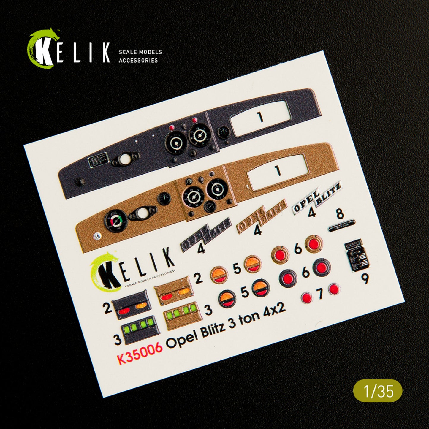 Kelik K3D35006 1:35 Opel Blitz 3ton 4x2 Interior 3D-Decal