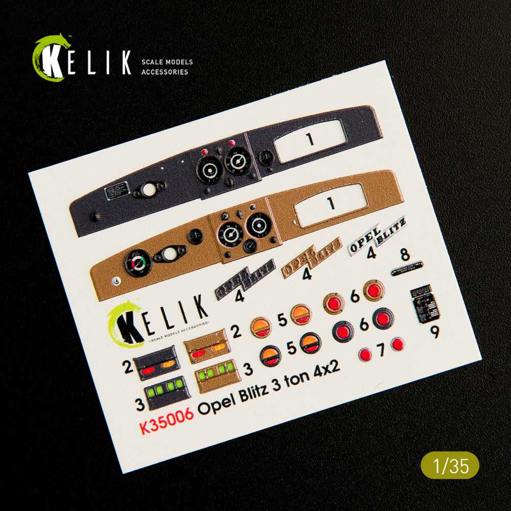 Kelik K3D35006 1:35 Opel Blitz 3ton 4x2 Interior 3D-Decal