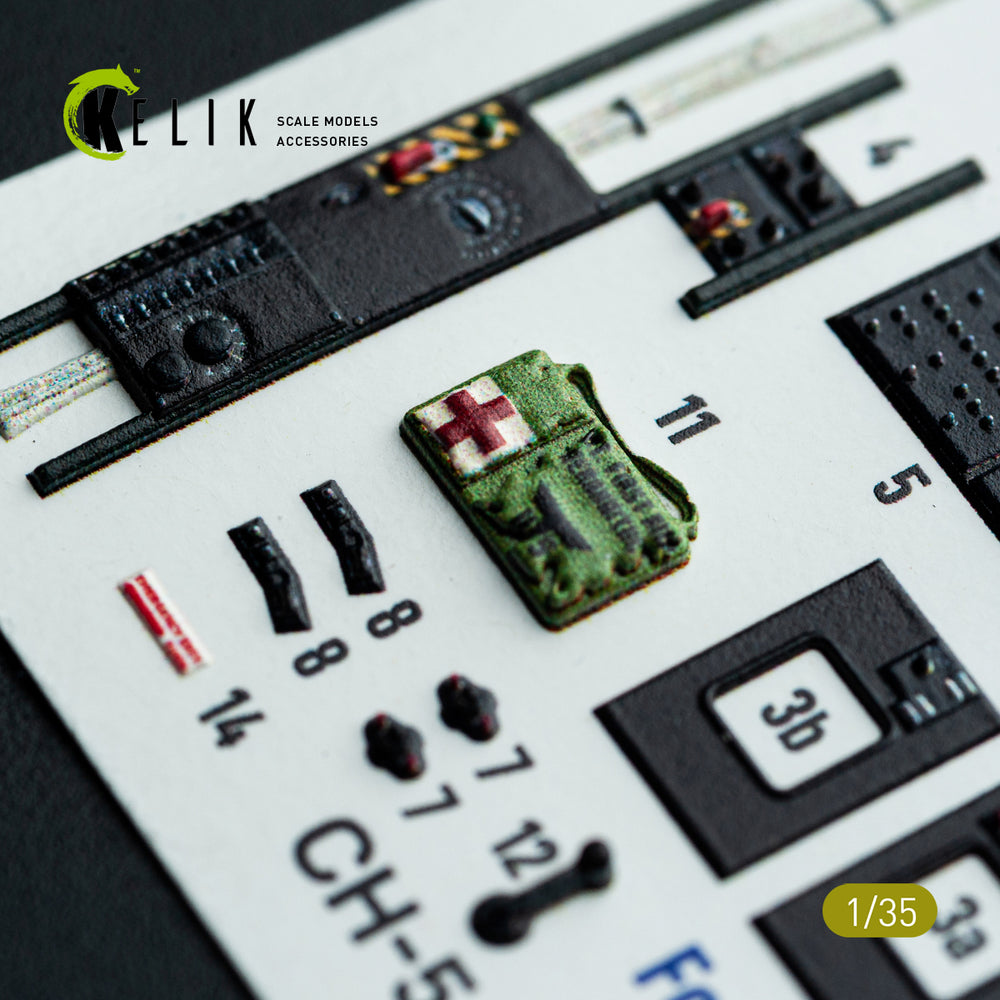 Kelik K3D35009 1:35 Sikorsky CH-54A "Tarhe" interior 3D