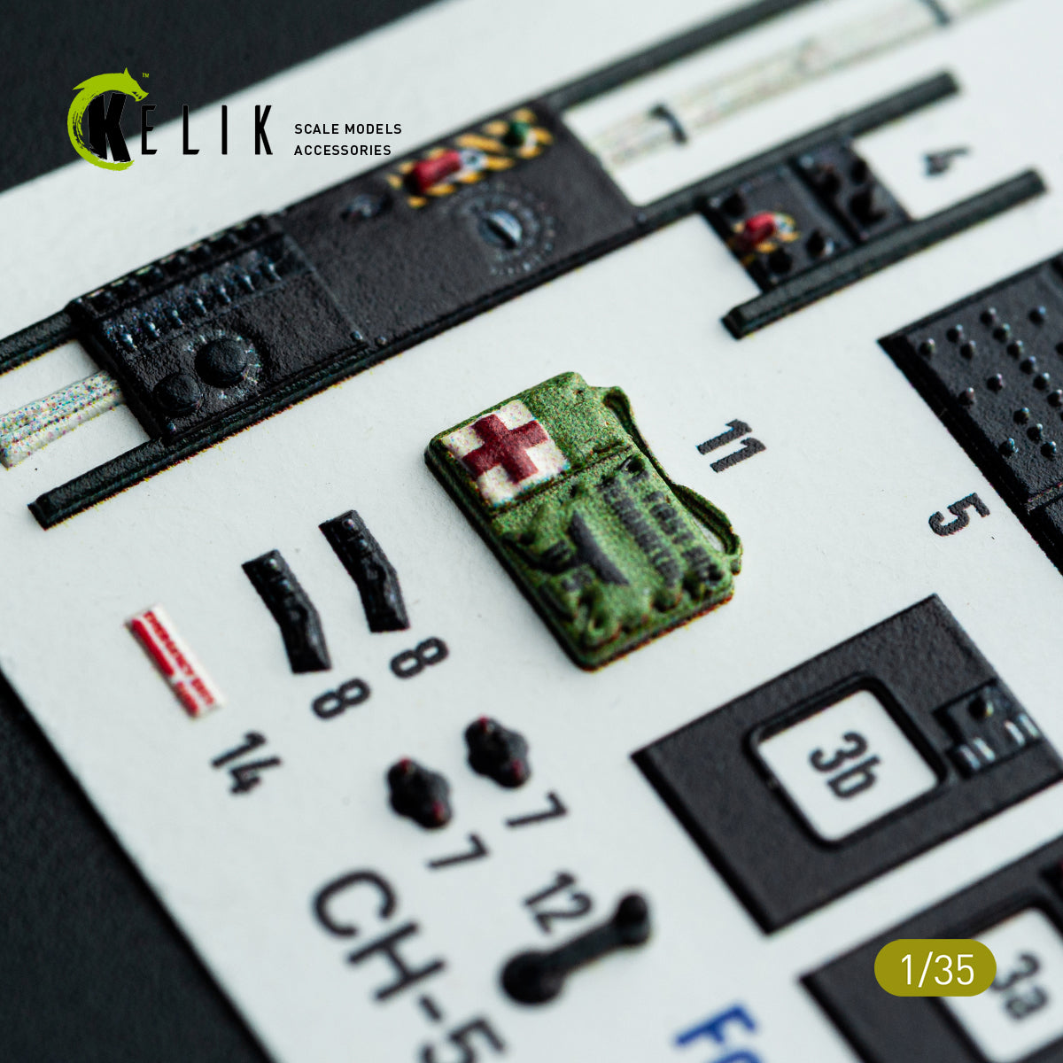 Kelik K3D35009 1:35 Sikorsky CH-54A "Tarhe" interior 3D