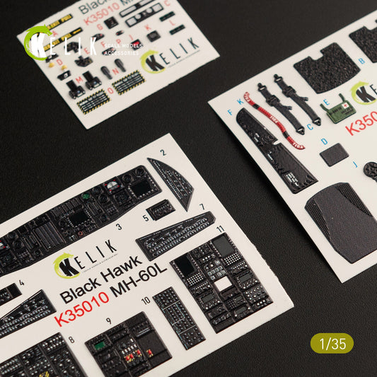 Kelik K3D35010 1:35 Sikorsky MH-60L Black Hawk interior