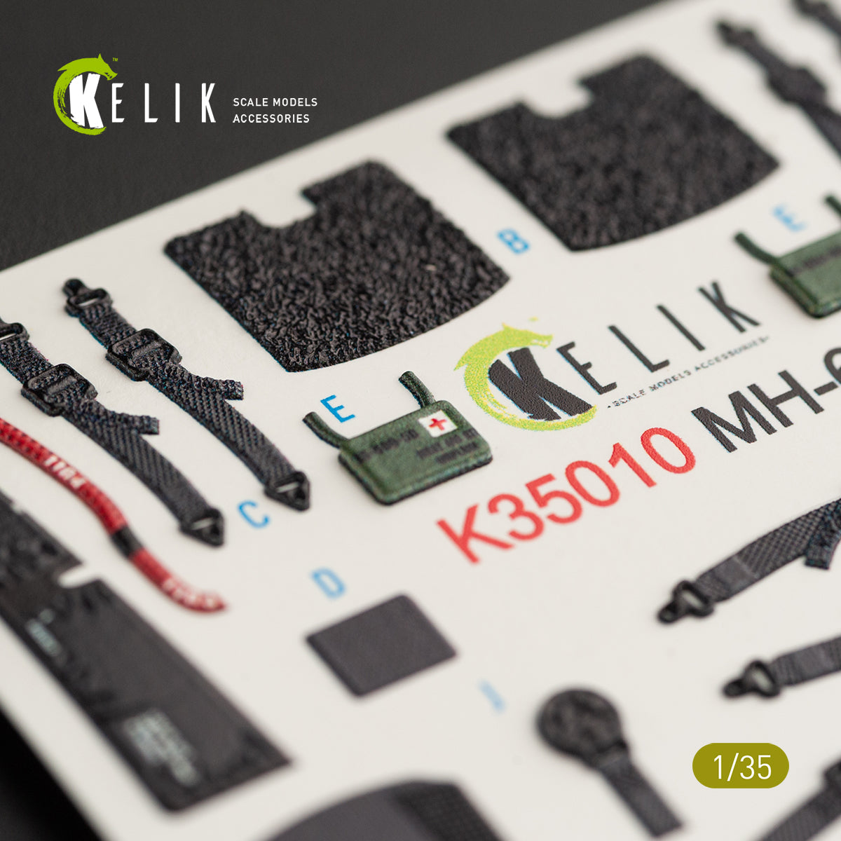 Kelik K3D35010 1:35 Sikorsky MH-60L Black Hawk interior