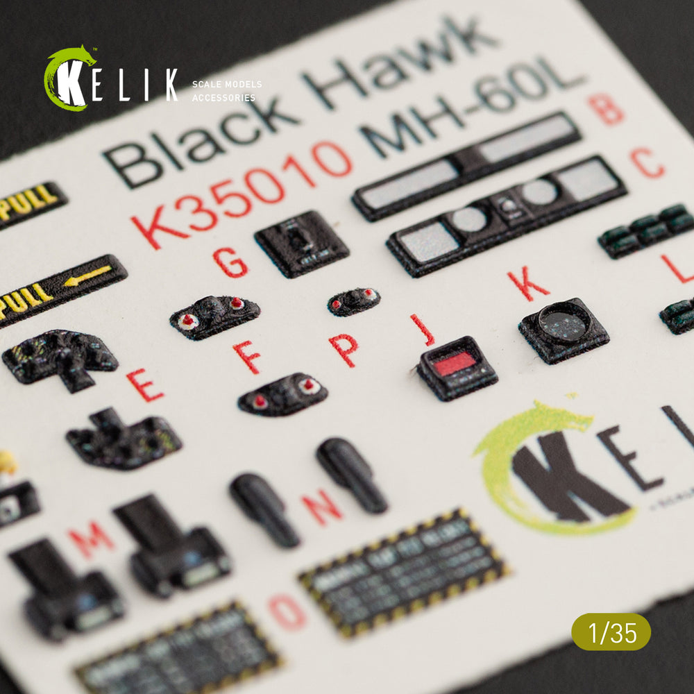 Kelik K3D35010 1:35 Sikorsky MH-60L Black Hawk interior