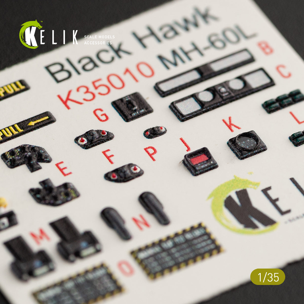 Kelik K3D35010 1:35 Sikorsky MH-60L Black Hawk interior