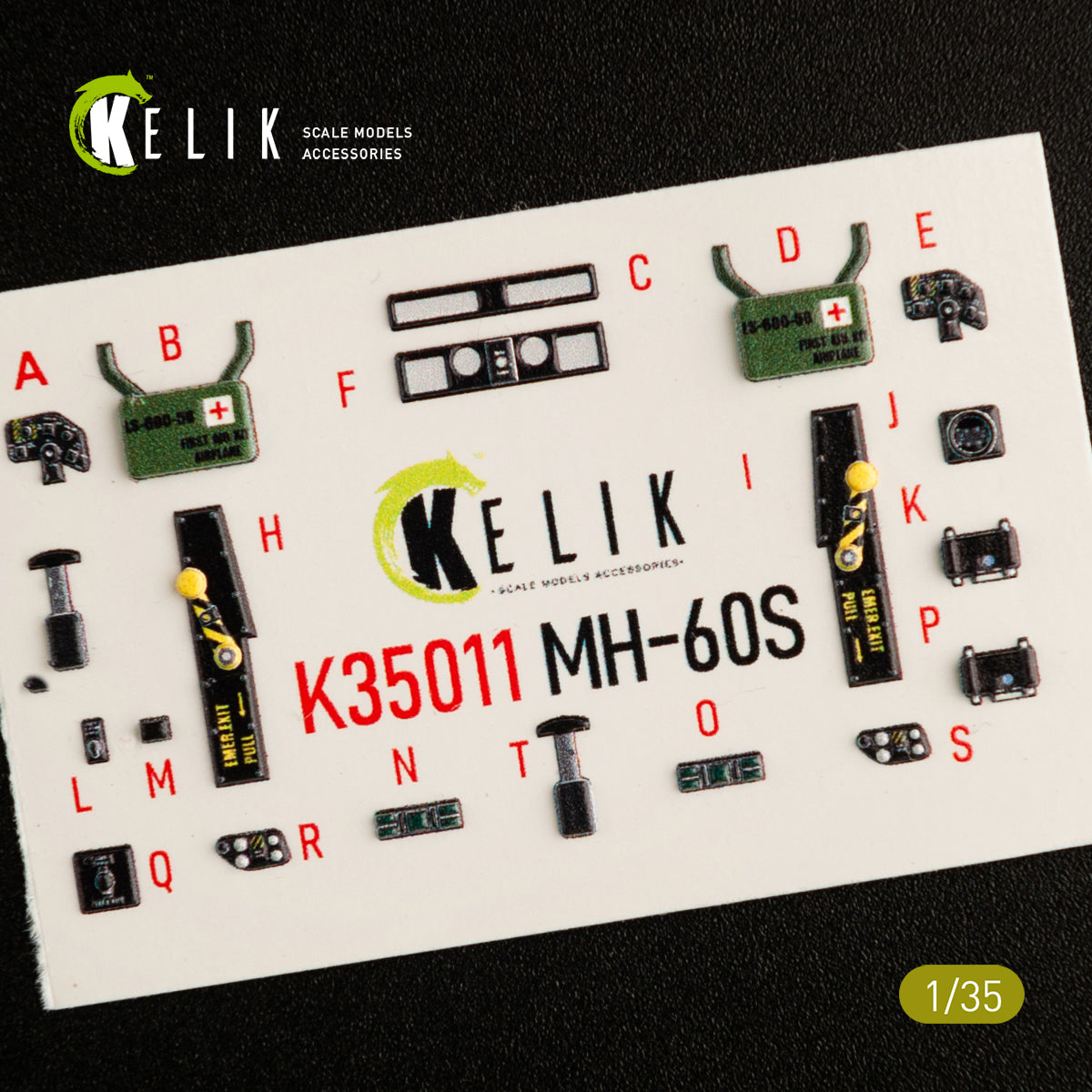 Kelik K3D35011 1:35 Sikorsky MH-60S Knight Hawk interior