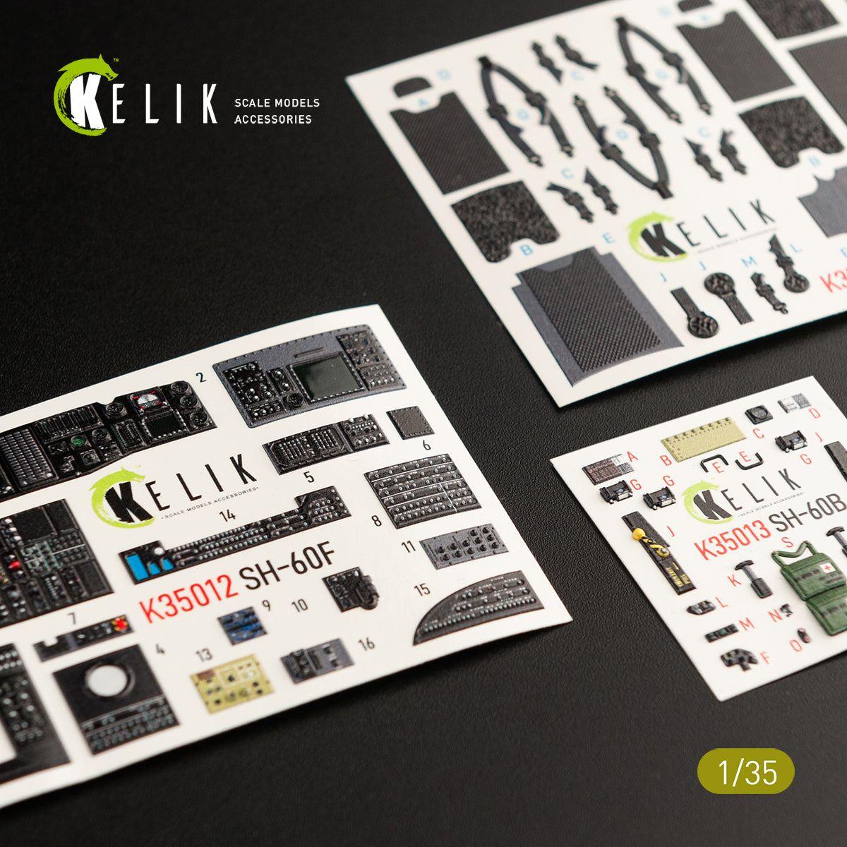 Kelik K3D35012 1:35 Sikorsky SH-60F Ocean Hawk interior