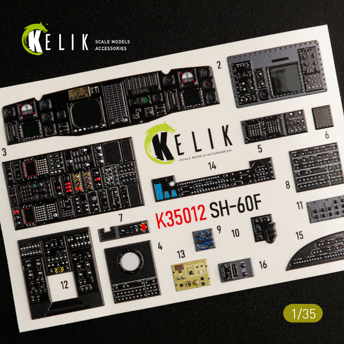 Kelik K3D35012 1:35 Sikorsky SH-60F Ocean Hawk interior