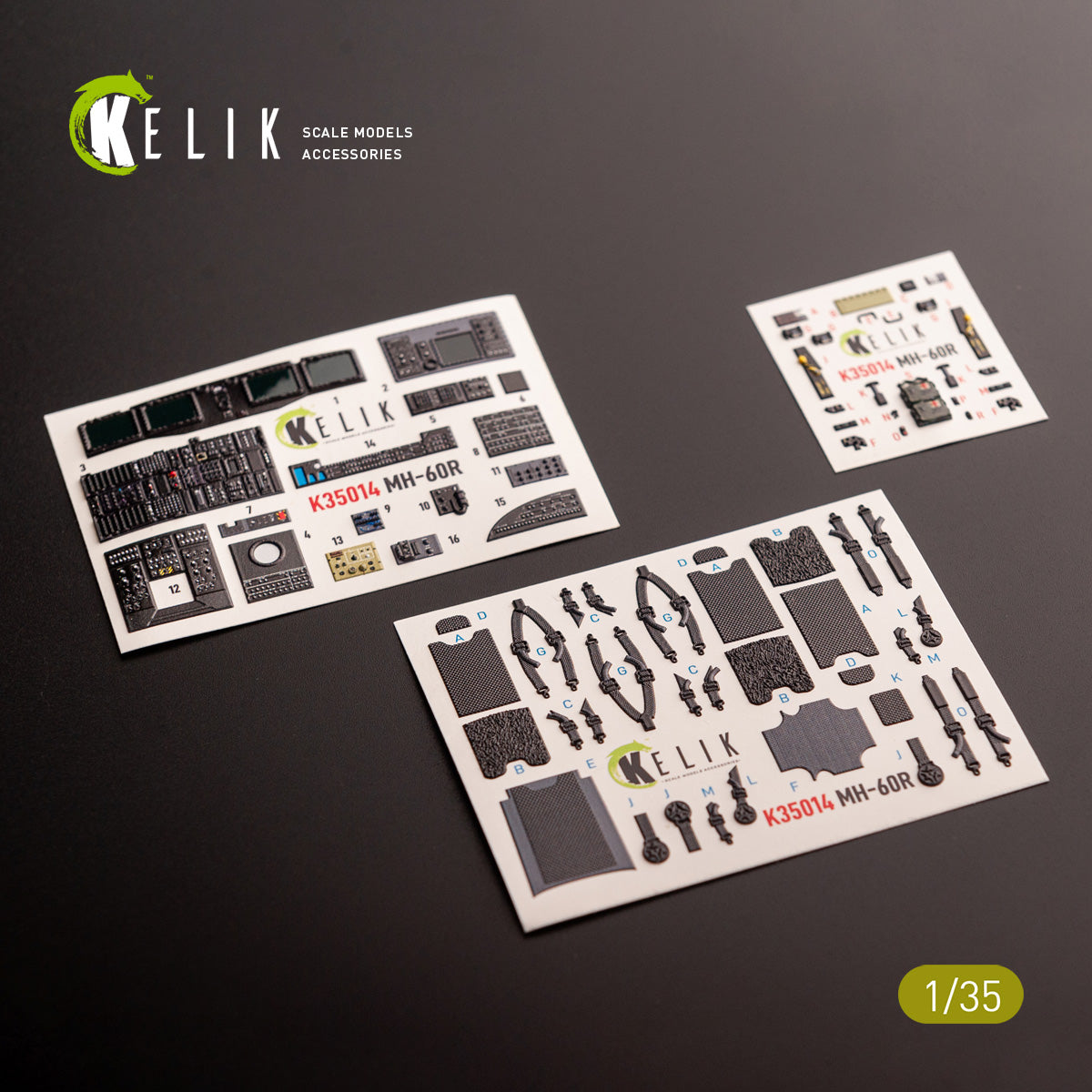 Kelik K3D35014 1:35 Sikorsky MH-60R interior 3D-decals