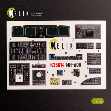 Kelik K3D35014 1:35 Sikorsky MH-60R interior 3D-decals