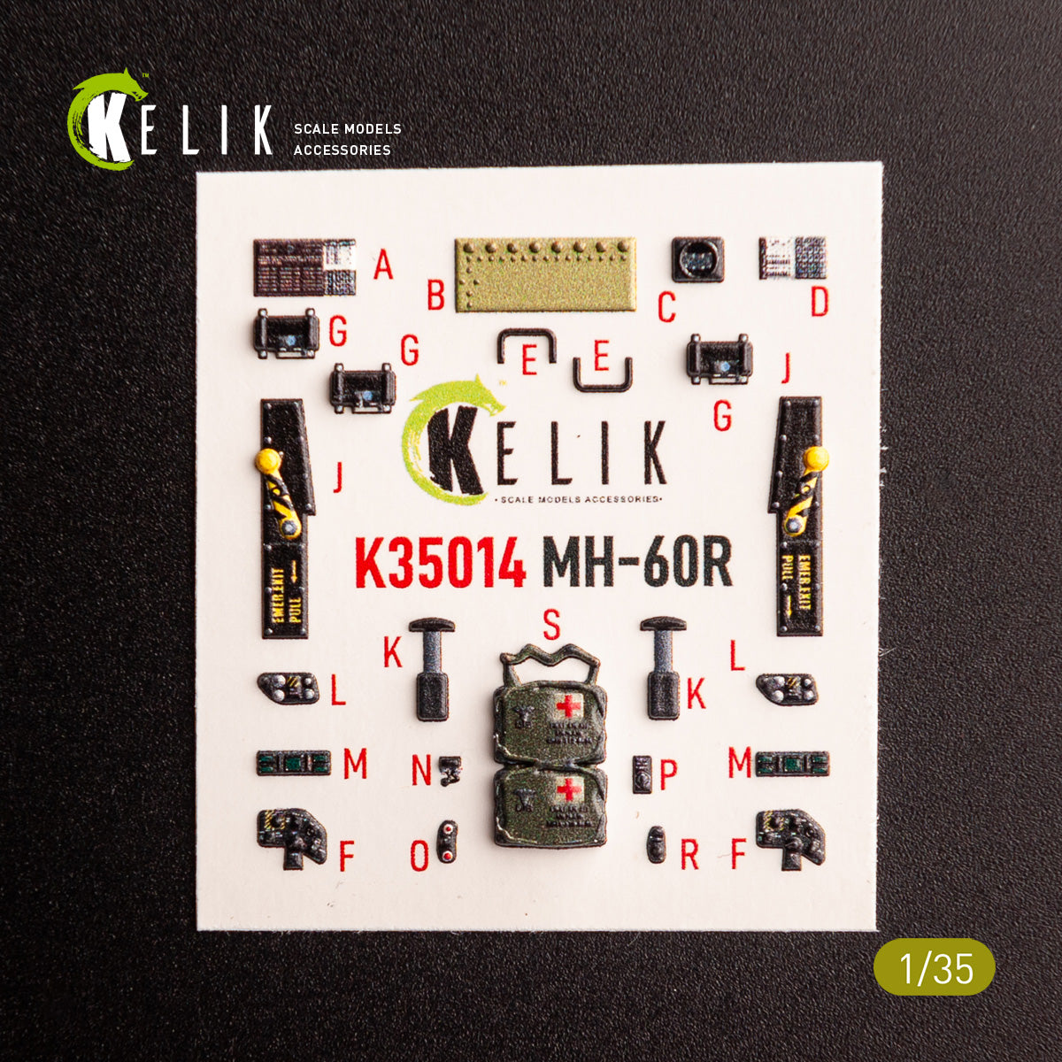 Kelik K3D35014 1:35 Sikorsky MH-60R interior 3D-decals
