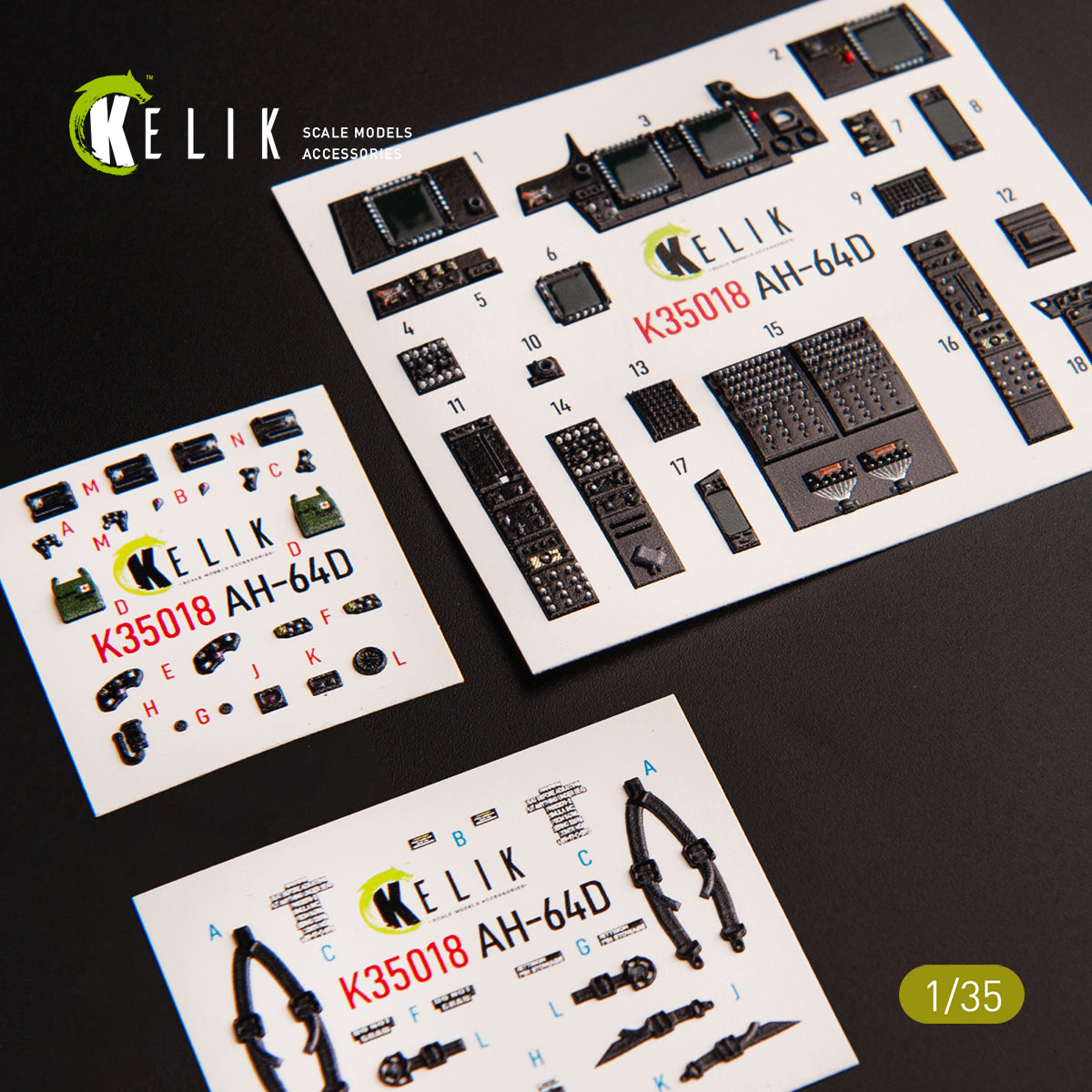 Kelik K3D35018 1:35 Bell/Boeing AH-64D Apache interior