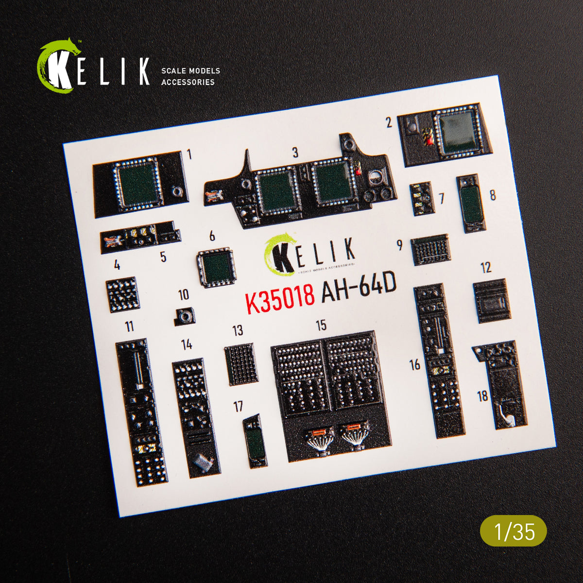 Kelik K3D35018 1:35 Bell/Boeing AH-64D Apache interior