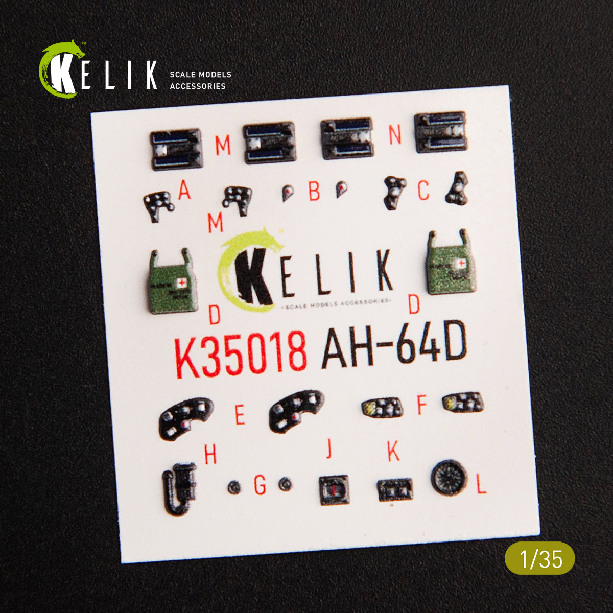 Kelik K3D35018 1:35 Bell/Boeing AH-64D Apache interior