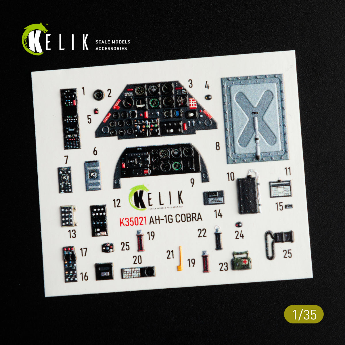Kelik K3D35021 1:35 Bell AH-1G "Cobra" interior