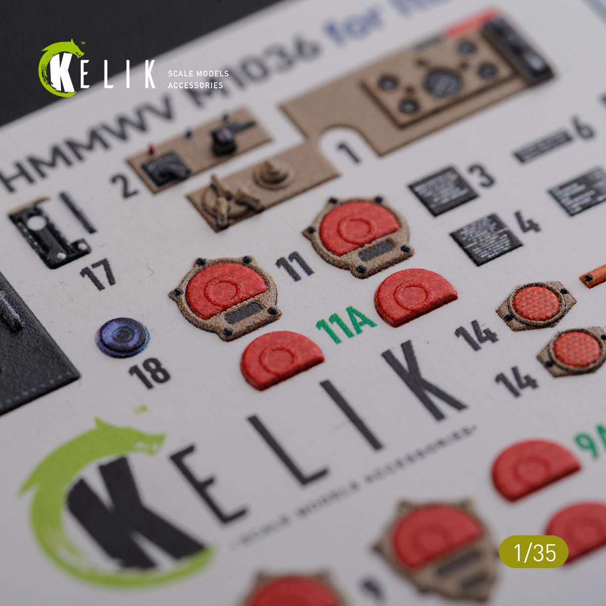 Kelik K3D35024 1:35 "HUMVEE" HMMWV M1036 TOW Desert version Interior 3D Decal