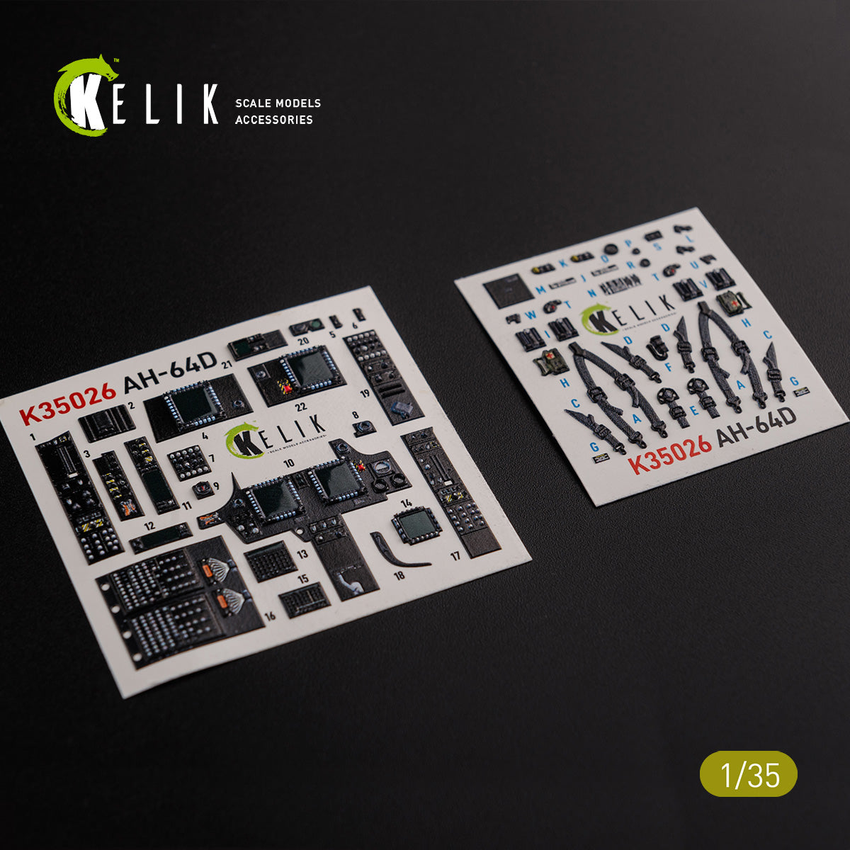 Kelik K3D35026 1:35 Bell/Boeing AH-64D Apache interior