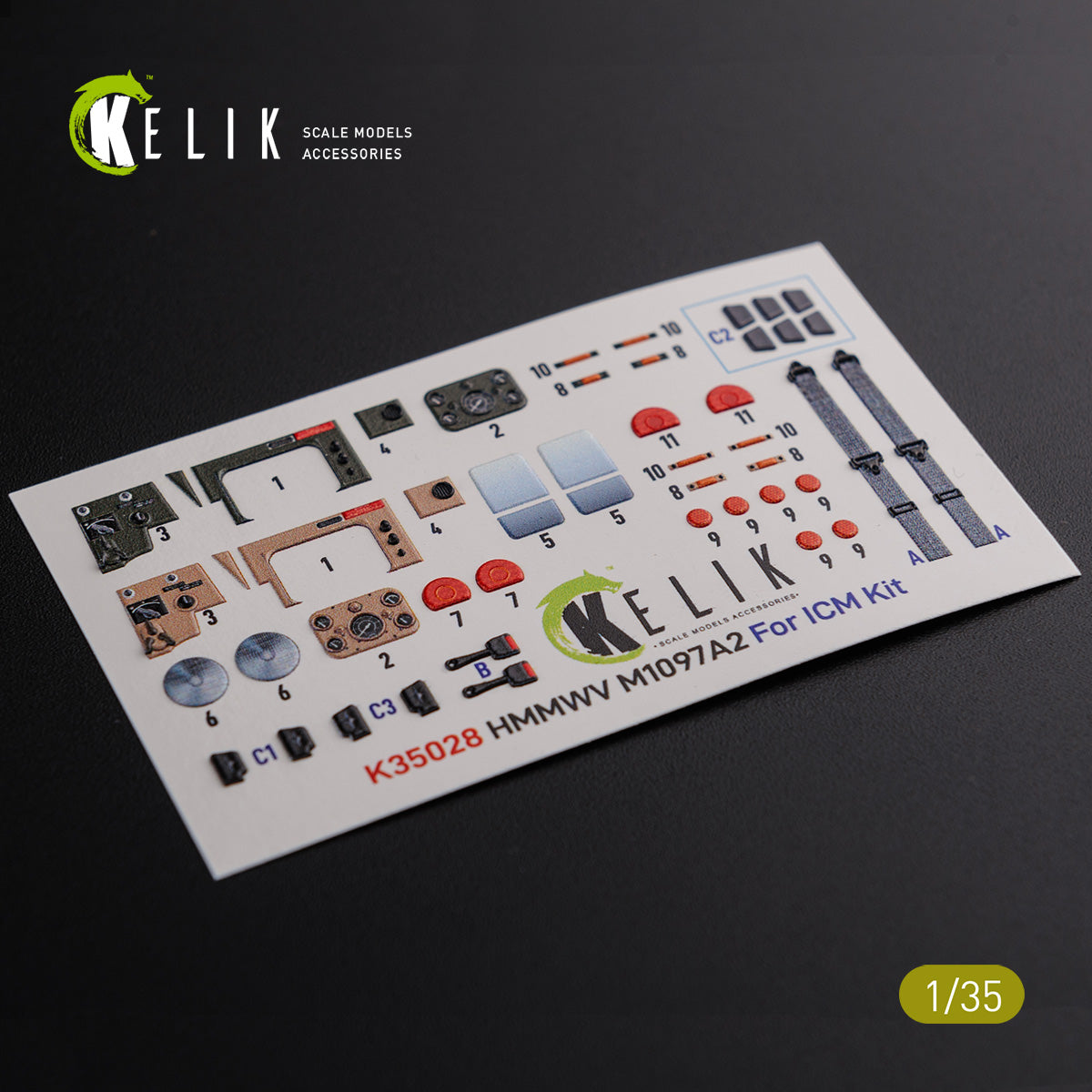 Kelik K3D35028 1:35 HMMWV M1097 3D Decal