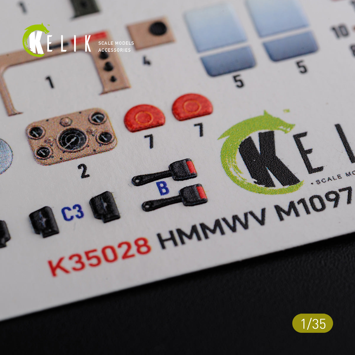 Kelik K3D35028 1:35 HMMWV M1097 3D Decal