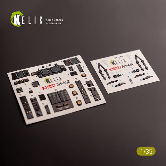 Kelik K3D35037 1:35 Bell/Boeing AH-64E Apache interior 3D-decals