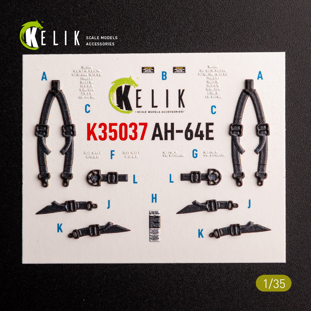 Kelik K3D35037 1:35 Bell/Boeing AH-64E Apache interior 3D-decals