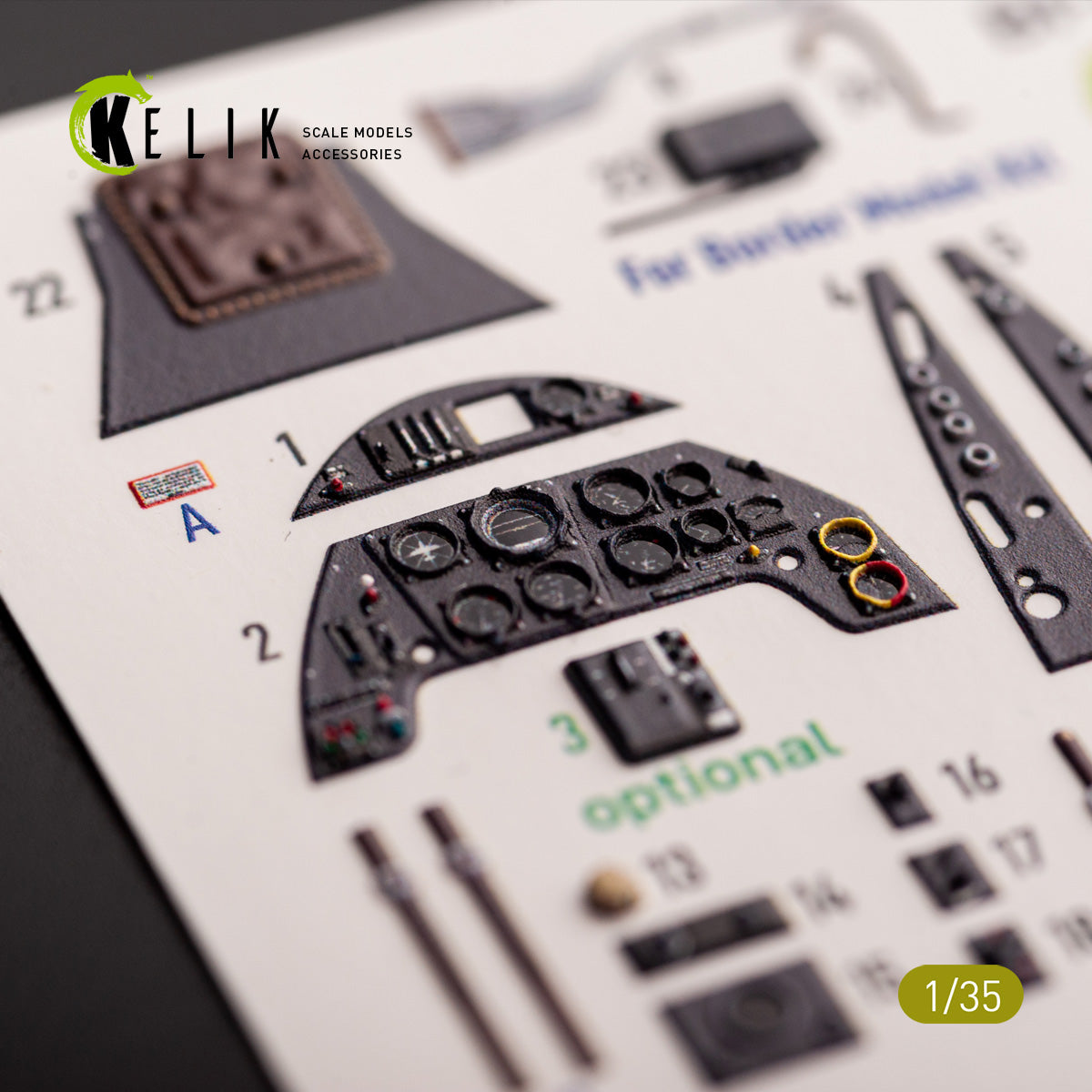 Kelik K3D35039 1:35 Messerschmitt Bf-109G-6 interior 3D-decals