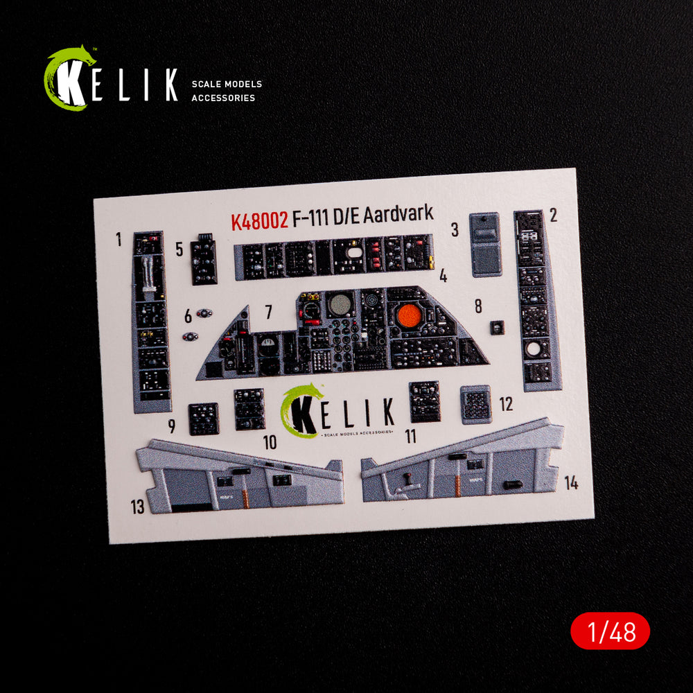Kelik K3D48002 1:48 General-Dynamics F-111D/F-111E Aardvark interior
