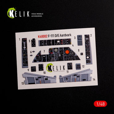 Kelik K3D48002 1:48 General-Dynamics F-111D/F-111E Aardvark interior
