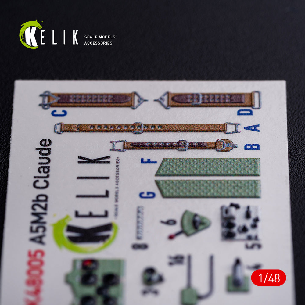 Kelik K3D48005 1:48 Mitsubishi A5M2B Claude interior