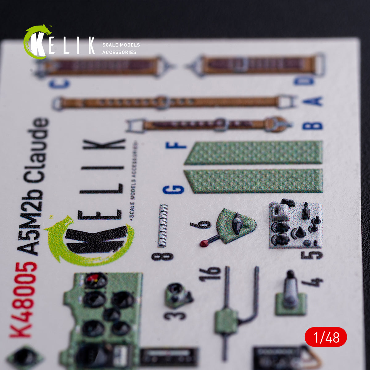 Kelik K3D48005 1:48 Mitsubishi A5M2B Claude interior