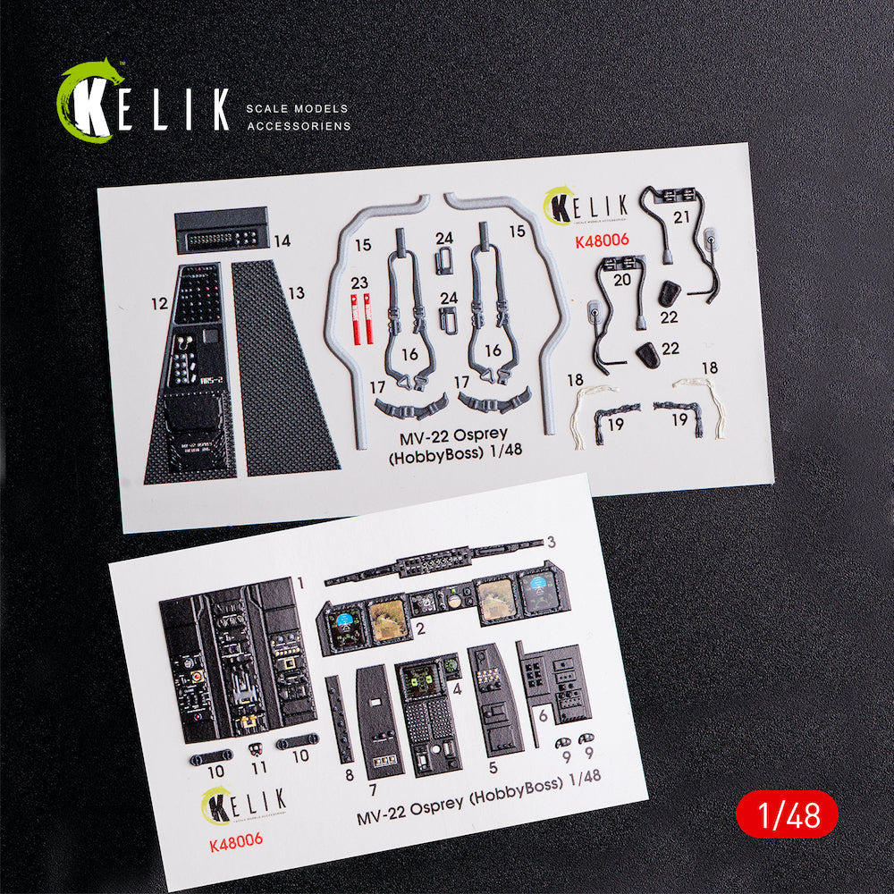 Kelik K3D48006 1:48 Bell/Boeing MV-22 Osprey interior