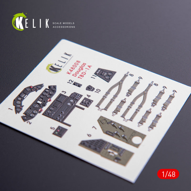 Kelik K3D48008 1:48 Douglas TBD-1A Douglas interior