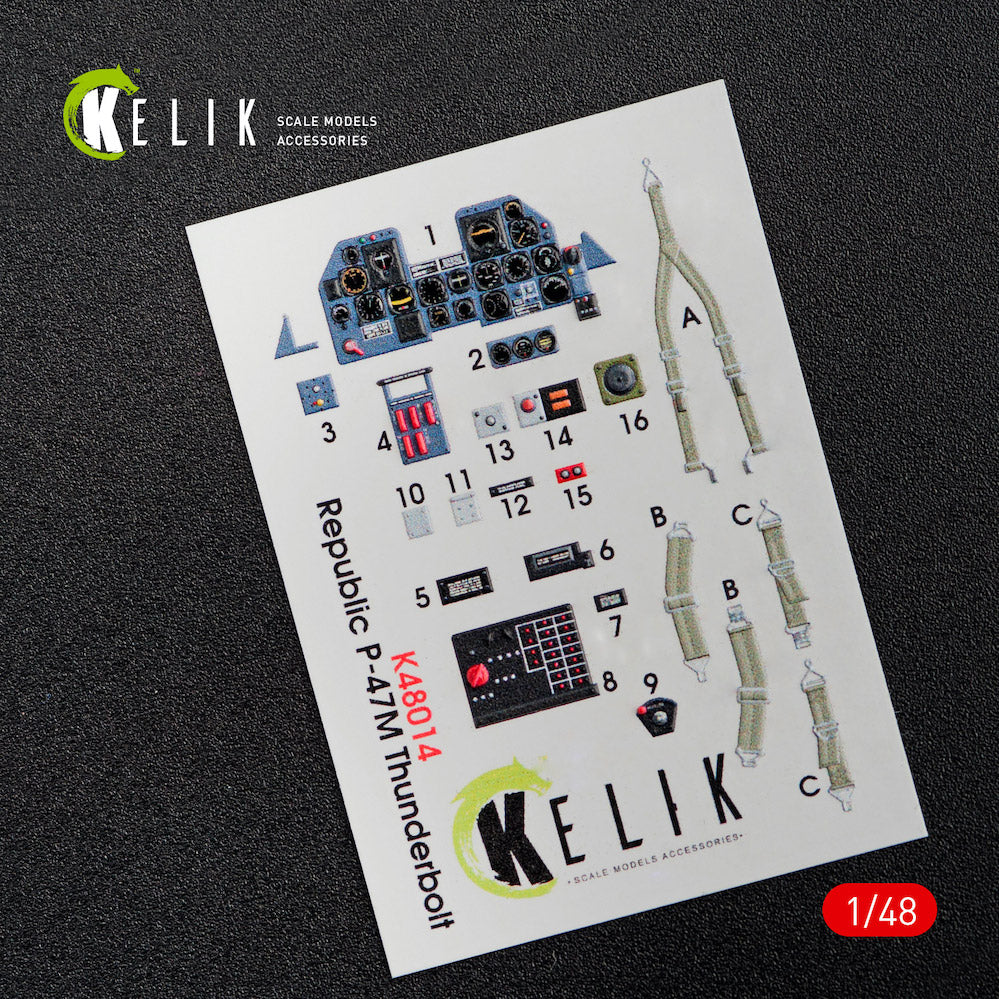 Kelik K3D48014 1:48 Republic P-47M Thunderbolt interior