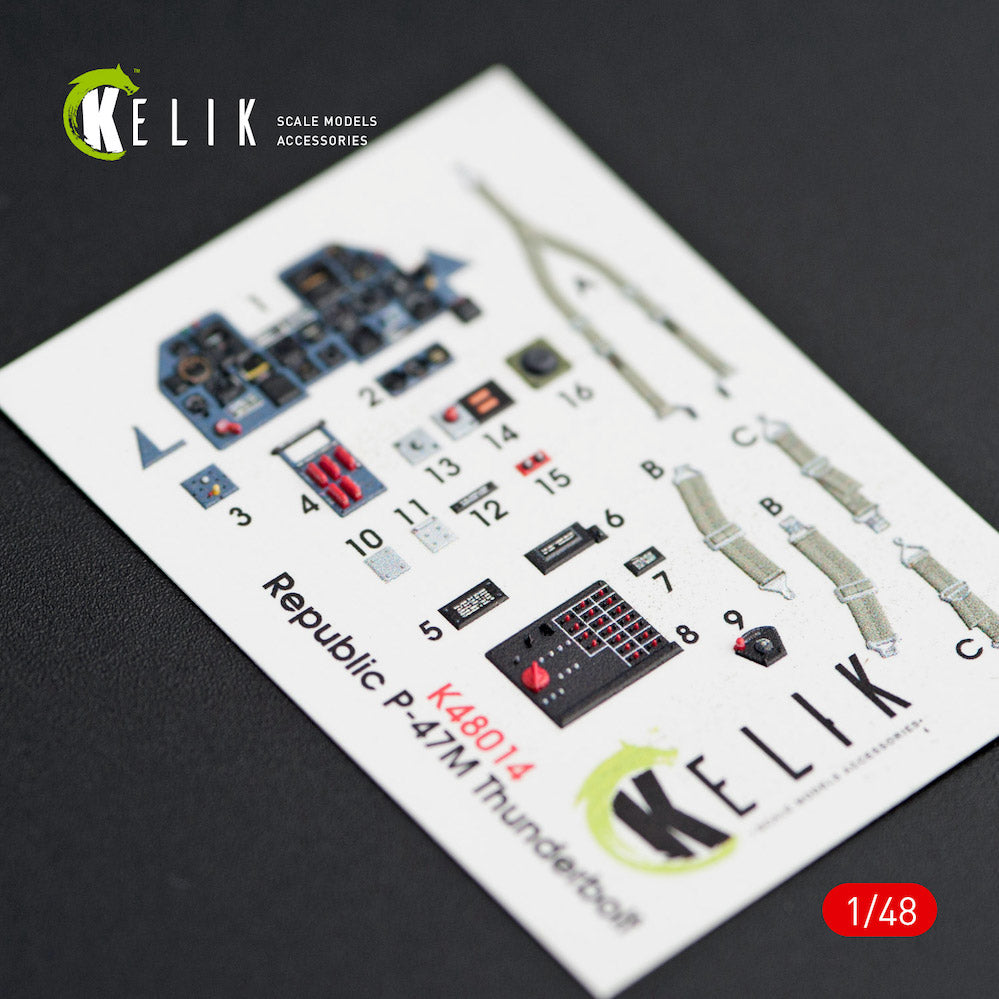 Kelik K3D48014 1:48 Republic P-47M Thunderbolt interior